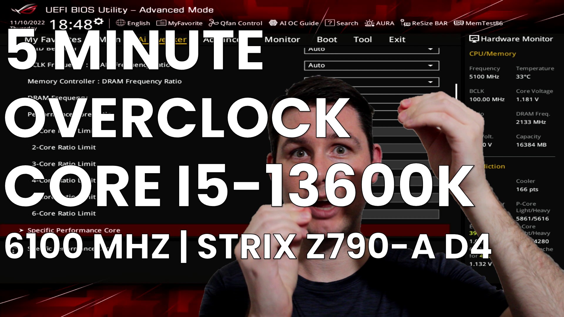 core i5-13600k 5 minute overclock