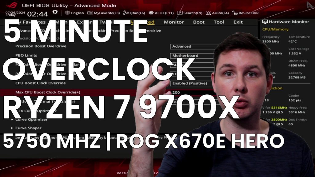 5 Minute Overclock AMD Ryzen 7 9700X To 5750 MHz 5 Minute Overclock 5-minute-overclock-amd-ryzen-7-9700x-to-5750-mhz-5-minute-overclock